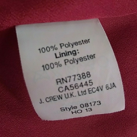 J. Crew Crepe red short sleeve back zipper dress - Picture 5 of 8